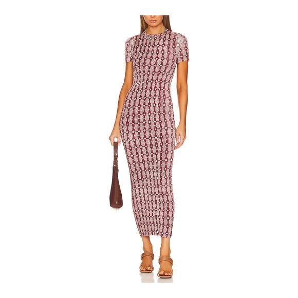 Auteur �Printed Clover� Wild Chrysanthemum Viscose Dress Size S - Picture 1 of 7